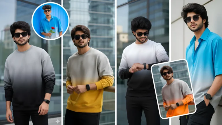 Boys Dual Color Shirt Ai Photo Editing Prompts