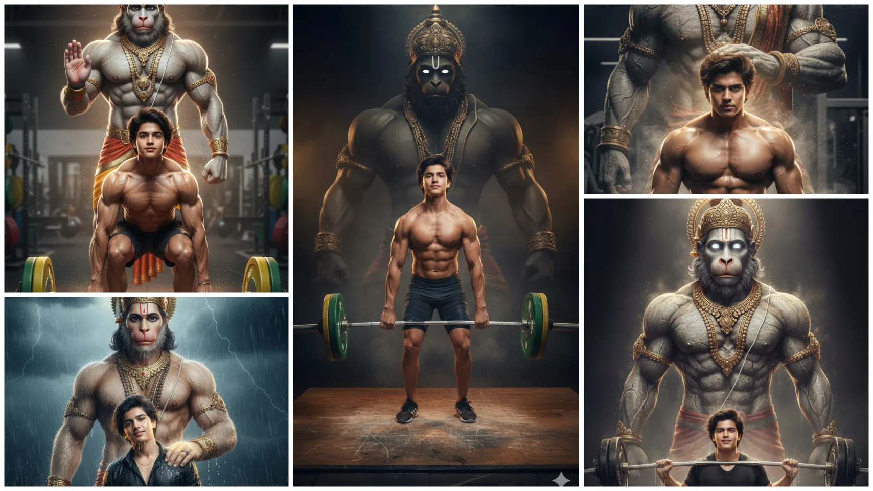 Hanuman Ji Gym Ai Photo Editing Prompts